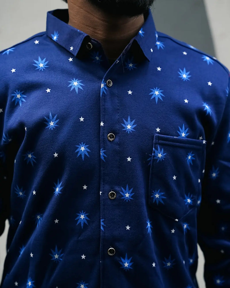 Woolen Blue Shirt - Unseen Fit